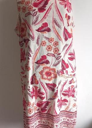 Сукня льон+ віскоза квітковий принт