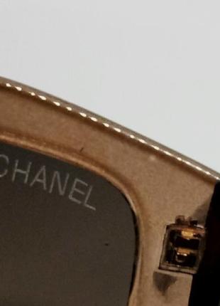 Chanel стильні жіночі сонцезахисні окуляри коричневий градієнт9 фото
