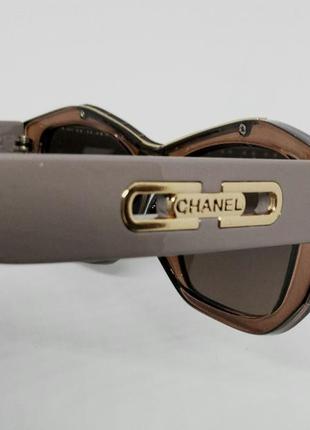 Chanel стильні жіночі сонцезахисні окуляри коричневий градієнт8 фото