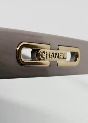 Chanel стильні жіночі сонцезахисні окуляри коричневий градієнт10 фото