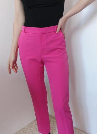 Класичні штани брюки stradivarius рожеві штани розові8 фото