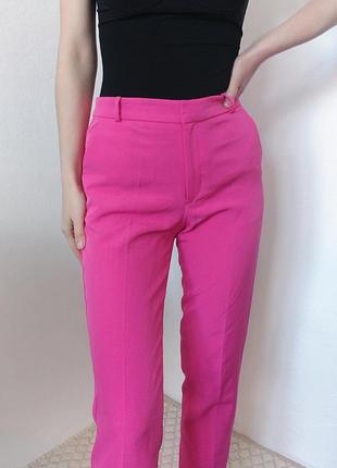 Класичні штани брюки stradivarius рожеві штани розові4 фото