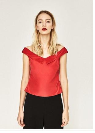 Червоний топ zara ❤️