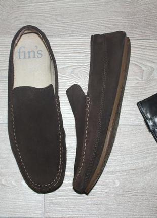 Кожаные мокасины fin's! 42 р.
