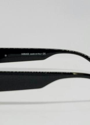 Очки в стиле versace модные женские солнцезащитные очки черные с коричневым градиентом3 фото