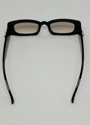 Очки в стиле versace модные женские солнцезащитные очки черные с коричневым градиентом5 фото