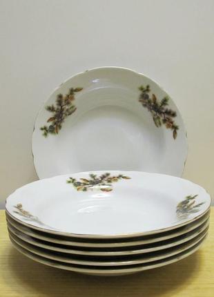 Винтажный набор фарфоровых тарелок 6 шт tono china made in japan