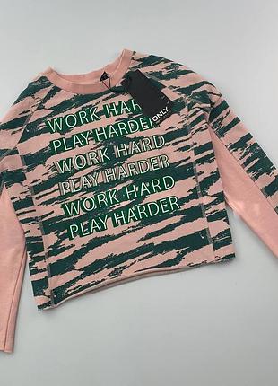 Реглан only свитшот  с принтом мультиколор