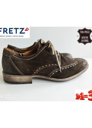 ❤1+1=3❤ fretz men мужские замшевые туфли