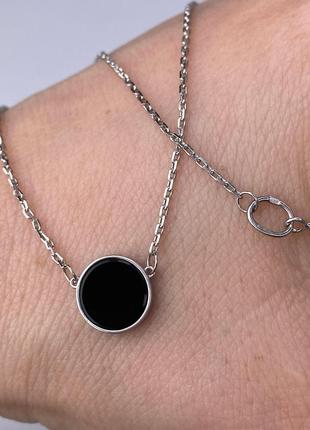 Сережки срібло 925 проба , вставка онікс 7