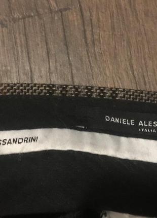 Мужские брюки в клетку daniele alessandrini оригинал в составе шерсть5 фото