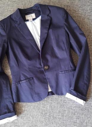 Пиджак приталенный h&m eur 34 xs р-р 40