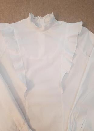 Блуза сорочка з рюшами5 фото
