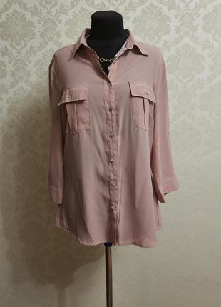 Легкая блуза цвета пыльной розы1 фото