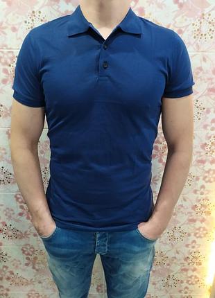 Чоловіча футболка поло, поло трикотаж, чорна футболка поло, поло коттон р-р 48-56