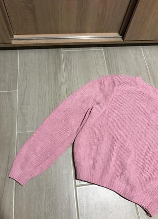 Нежный розовый укорочённый свитер от h&m2 фото