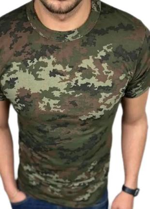 Камуфляжна футболка 100% бавовна l xl xxl мілітарі футболка