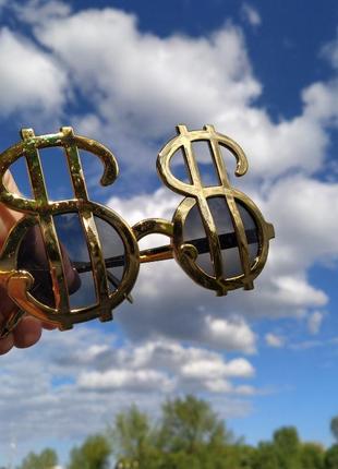 Очки приколы доллары, пластик. для вечеринок, фотосессии или хэллоуина