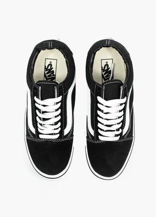 Женские и мужские чёрные кеды vans old skool black на лето8 фото