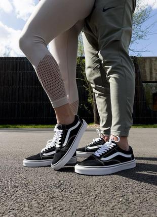 Женские и мужские чёрные кеды vans old skool black на лето1 фото