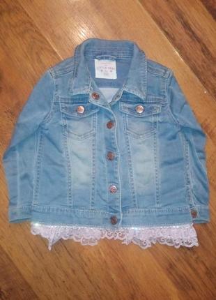 Джинсова куртка на 12-18 місяців