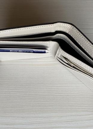 Мужской портмоне baellerry эко-кожа комбинированый серый с белым2 фото