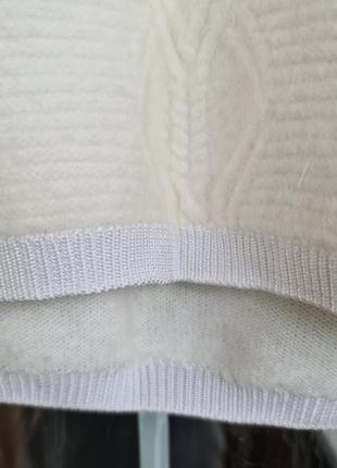 Шерстяной белый свитер. h&m.4 фото