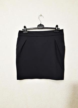 Innovative италия мини юбка серая стрейчевая со складками и карманами1 фото