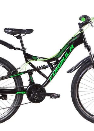 Велосипед 26" formula atlas 2021 (черно-зеленый с серым)