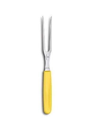 Кухонна вилка victorinox carving flat жовта (5.2106.15l8b)