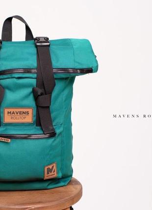 Рюкзак «mavens rolltop» для ручной клади wizz air ryanair (40х20х25) цвет бирюзовый