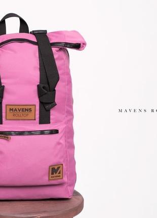 Рюкзак «mavens rolltop» для ручної поклажі wizz air ryanair (40х20х25) колір рожевий