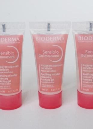 Bioderma sensibio gel moussant заспокійливий міцелярний гель для очищення обличчя з зволожуючим дією1 фото