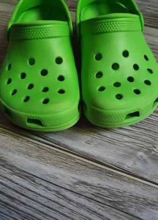 Кроксы зелёные яркие идеал crocs ор-л c6-7 23-24р4 фото