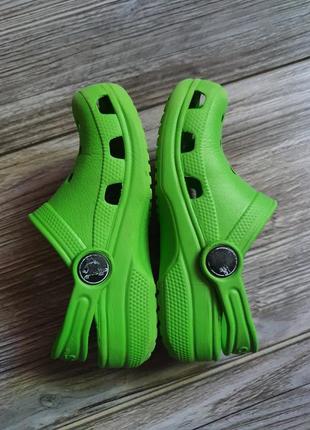 Кроксы зелёные яркие идеал crocs ор-л c6-7 23-24р3 фото