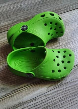 Кроксы зелёные яркие идеал crocs ор-л c6-7 23-24р1 фото