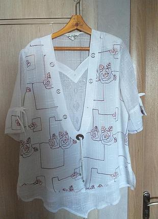 Блуза летняя,большого размера.