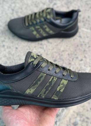 Кросівки adidas, 40-45 розмір, літні, сітка, хакі, олива, військовим, для військового3 фото