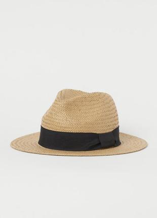 Женская соломенная шляпа панама h&m m/562 фото
