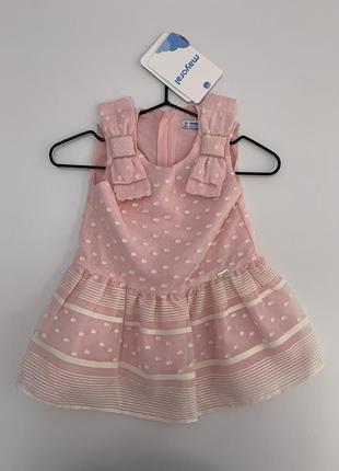 Рожева сукня для дівчинки mayoral 6м(68см)
