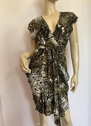 Шовкове елегантне плаття анімалістичний принт/mnbrend warehouse