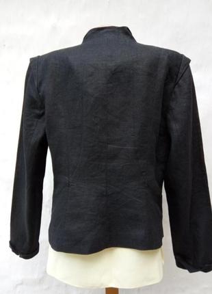 Новый чёрный льняной стильный жакет,пиджак next.7 фото