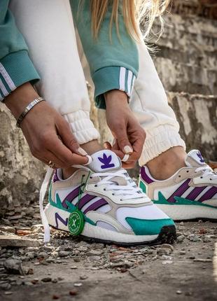 Кроссовки adidas tresc run white violet1 фото