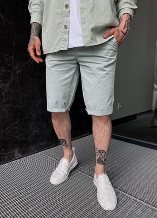 Мужские легкие шорты tommy hilfiger в мятном цвете1 фото