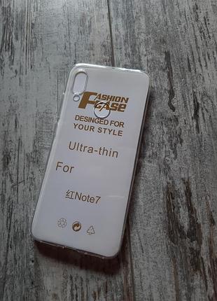 Xiaomi redmi note 7 фирменный  прозрачный чехол