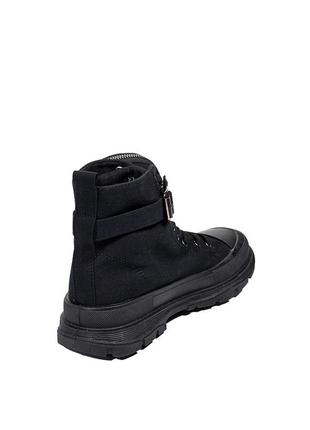 Чёрные высокие кеды на платформе кроссовки ботинки с сумкой кошельком с ремешками2 фото