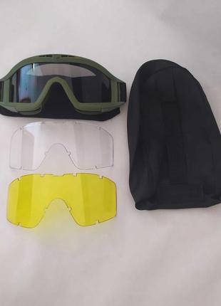 Тактичні окуляри захисна протиосколкова маска revision desert locust2 фото