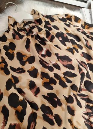 Блуза  сатиновая в леопардовый принт 🐆4 фото