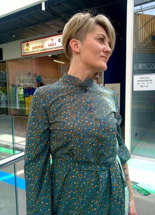 Платье-миди с рюшей 4