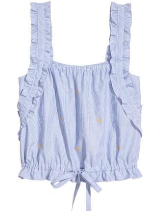 Топ h&m с рюшем